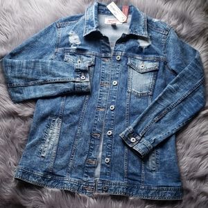Women's destroyed Arizona jean jacket